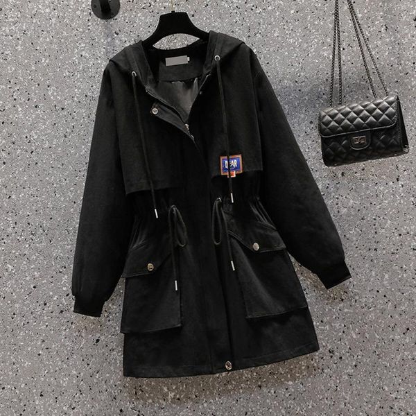 plus size outerwear & coats hooded windbreaker coat female autumn casual loose raglan sleeve cartoon print preppy style trench, Black
plus size outerwear & coats hooded windbreaker coat female autumn casual loose raglan sleeve cartoon print preppy style trench, Black