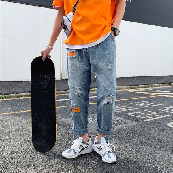 spring summer ripped jeans mens fashion retro casual wide-leg jeans men streetwear korean loose straight denim trousers mens, Blue
spring summer ripped jeans mens fashion retro casual wide-leg jeans men streetwear korean loose straight denim trousers mens, Blue