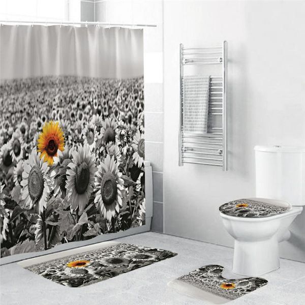 sunflowers pattern shower curtain non-slip bathroom pedestal lid mat toilet rug set carpet curtains
sunflowers pattern shower curtain non-slip bathroom pedestal lid mat toilet rug set carpet curtains