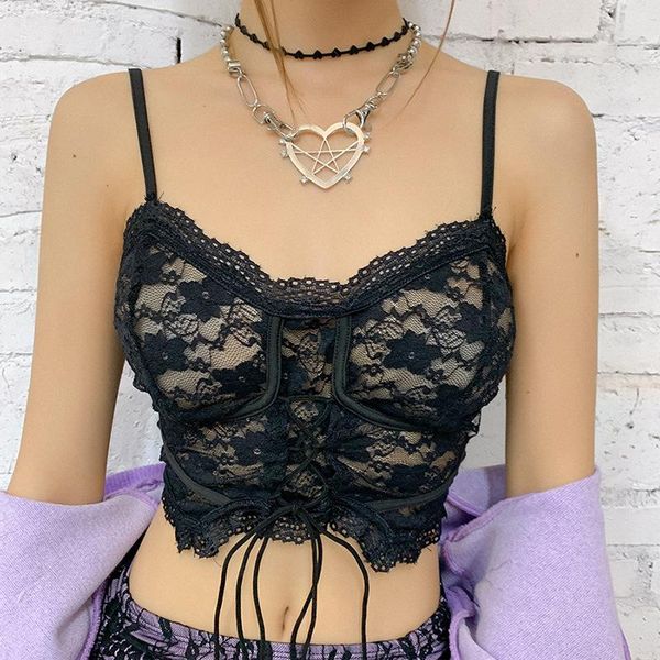 mesh see through women camisoles lace up front floral vest chic summer female spaghetti strap bustier crop women's tanks & camis, White
mesh see through women camisoles lace up front floral vest chic summer female spaghetti strap bustier crop women's tanks & camis, White