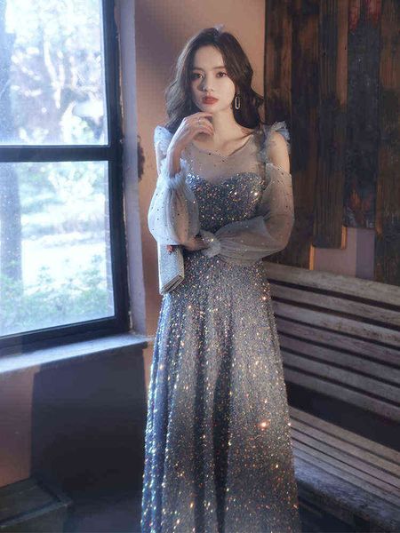 luxury street style dresses sequin evening female 2021 style temperament sleeve banquet host long celebrity super fairy annual meeting, Black;pink
luxury street style dresses sequin evening female 2021 style temperament sleeve banquet host long celebrity super fairy annual meeting, Black;pink