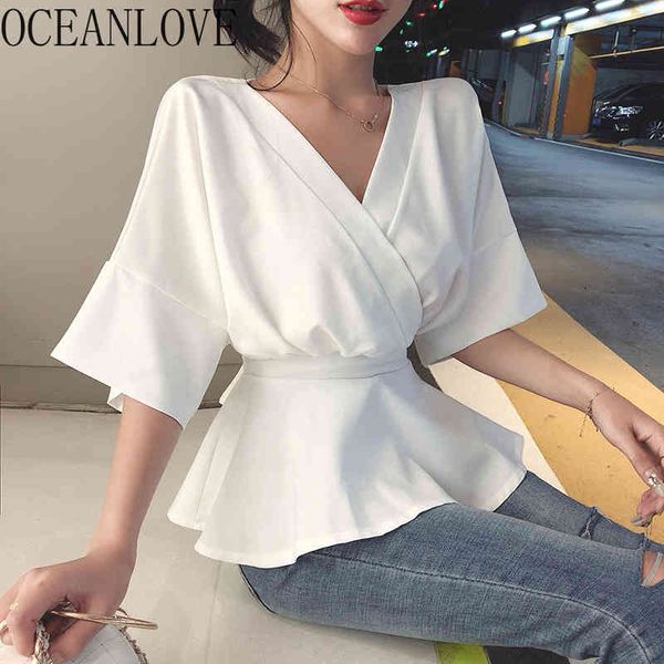 solid v neck fashion women and blouses korean chiffon blusas mujer short sleeve ol elegant shirts chic 15658 210415, White
solid v neck fashion women and blouses korean chiffon blusas mujer short sleeve ol elegant shirts chic 15658 210415, White