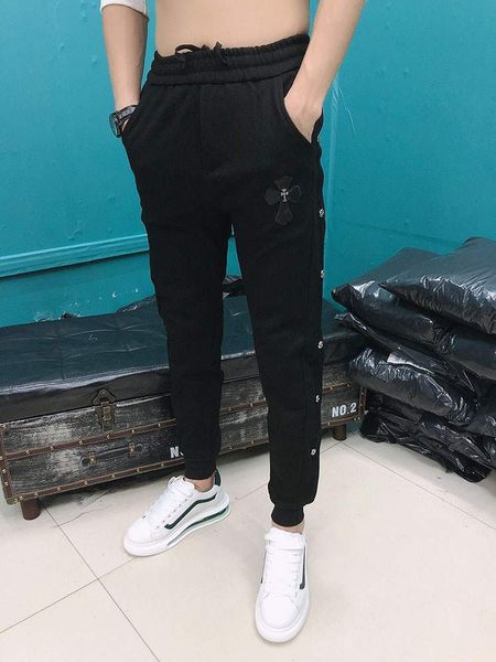 men's new casual pants harlem cool, Black