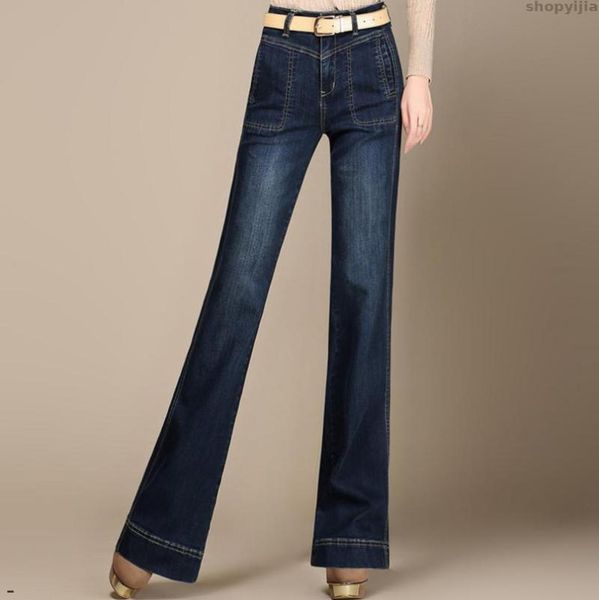 women's jeans high waist elastic pants 7xl large size long trousers women wide leg, Blue
women's jeans high waist elastic pants 7xl large size long trousers women wide leg, Blue