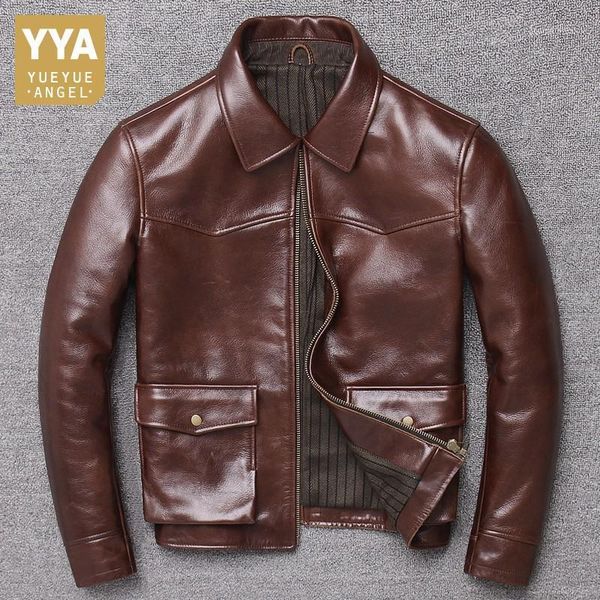 men's leather & faux vintage 100% genuine pilot jacket men cowhide biker jaqueta brand business casual short coat plus size 4xl, Black
men's leather & faux vintage 100% genuine pilot jacket men cowhide biker jaqueta brand business casual short coat plus size 4xl, Black