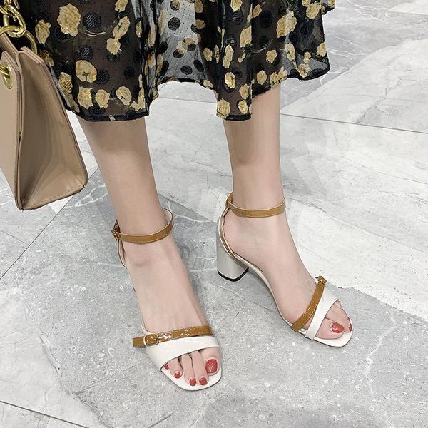dress shoes thick heel sandals women summer buckle high elegant open toe square heels office sandalias 2021, Black
dress shoes thick heel sandals women summer buckle high elegant open toe square heels office sandalias 2021, Black