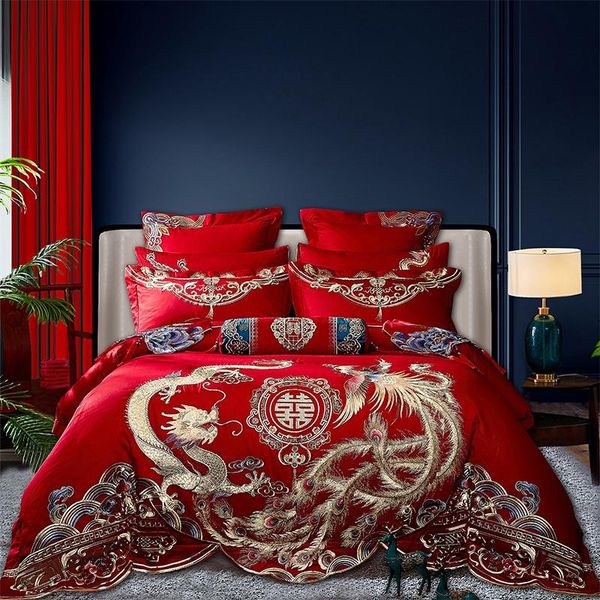 bedding sets luxury red egyptian cotton chinese wedding set gold long phoenix embroidery duvet cover bed sheet/bedspread pillowcases
bedding sets luxury red egyptian cotton chinese wedding set gold long phoenix embroidery duvet cover bed sheet/bedspread pillowcases