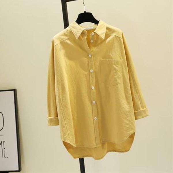 women's blouses & shirts fashion women casual loose oversized korean style single-breasted solid long sleeve female classic coat, White
women's blouses & shirts fashion women casual loose oversized korean style single-breasted solid long sleeve female classic coat, White