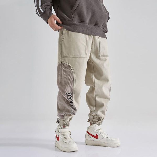 fashion streetwear men jeans loose fit corduroy spliced designer casual cargo pants khaki color hip hop joggers wide leg men's, Blue
fashion streetwear men jeans loose fit corduroy spliced designer casual cargo pants khaki color hip hop joggers wide leg men's, Blue