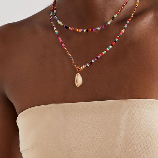 pendant necklaces bohemian colorful bead shell necklace for women summer short beaded collar clavicle choker female jewelry, Silver
pendant necklaces bohemian colorful bead shell necklace for women summer short beaded collar clavicle choker female jewelry, Silver