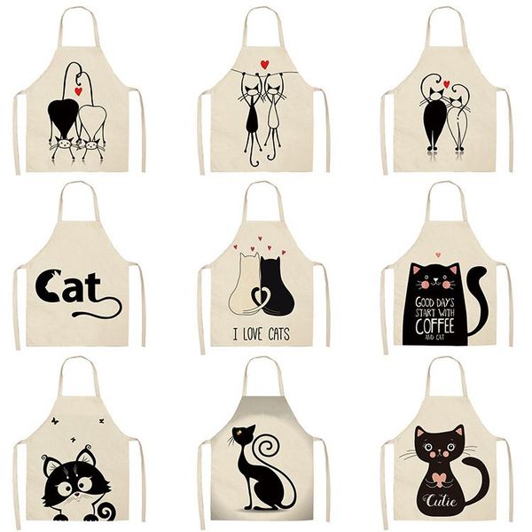 aprons black white cat kitchen for women cotton linen bibs household cleaning pinafore home cooking apron nordic
aprons black white cat kitchen for women cotton linen bibs household cleaning pinafore home cooking apron nordic