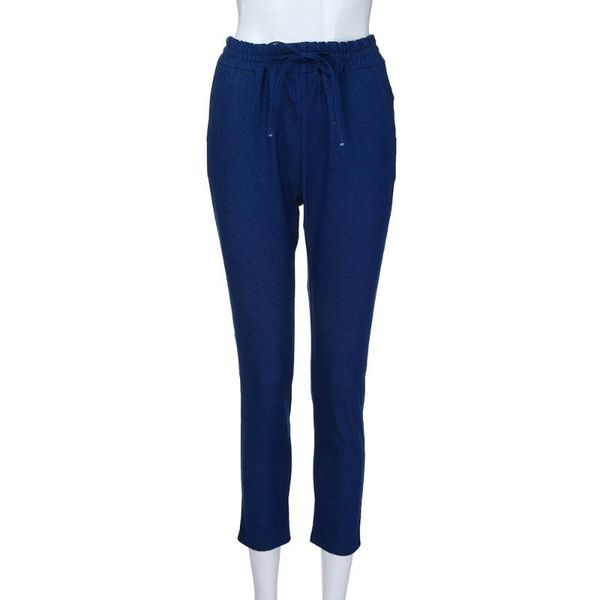 fashion and casual loose solid colour drawstring pockets elastic high-waisted women jeans ladylike long pencil trousers women's, Blue
fashion and casual loose solid colour drawstring pockets elastic high-waisted women jeans ladylike long pencil trousers women's, Blue
