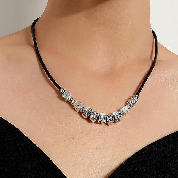 chokers 2021 goth skull beads dice choker necklace punk gothic rope neck chain for men women hip hop vintage silver color collars, Golden;silver
chokers 2021 goth skull beads dice choker necklace punk gothic rope neck chain for men women hip hop vintage silver color collars, Golden;silver