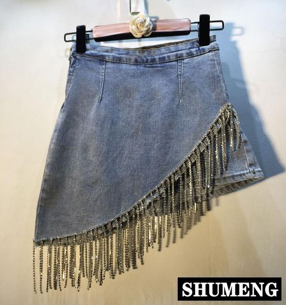skirts denim for women summer heavy diamond tassel high waist stretch skirt female irregular jeans jupe mujer, Black
skirts denim for women summer heavy diamond tassel high waist stretch skirt female irregular jeans jupe mujer, Black