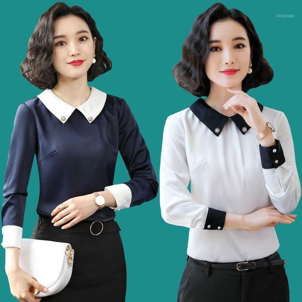 women's blouses & shirts women 2021 spring autumn elegant blouse female long sleeve casual slim satin chiffon shirt office lady blusas, White
women's blouses & shirts women 2021 spring autumn elegant blouse female long sleeve casual slim satin chiffon shirt office lady blusas, White