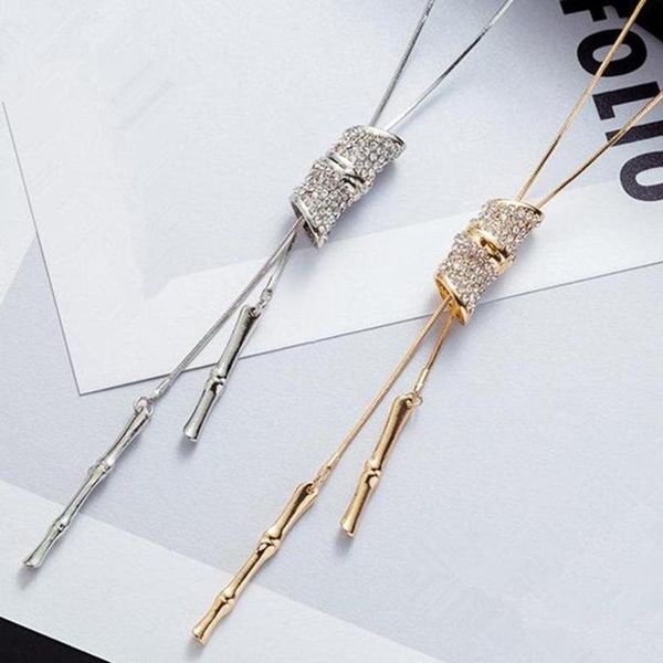 chains wealthy bamboo sweater chain long tassel necklace female korean temperament all-match simple clothes pendant accessory, Silver
chains wealthy bamboo sweater chain long tassel necklace female korean temperament all-match simple clothes pendant accessory, Silver