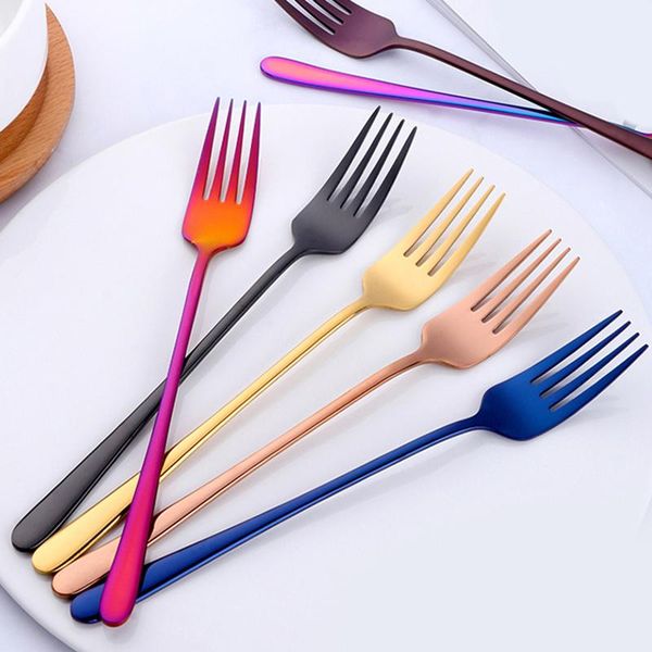 colorful stainless steel forks for korean dessert long handle fork blue black gold el kitchen accessories sold
colorful stainless steel forks for korean dessert long handle fork blue black gold el kitchen accessories sold