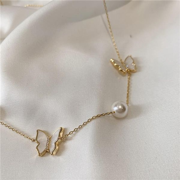 chokers origin summer korean fashion butterfly imitation pearl necklace for women delicate gold jewelry accessories, Golden;silver
chokers origin summer korean fashion butterfly imitation pearl necklace for women delicate gold jewelry accessories, Golden;silver