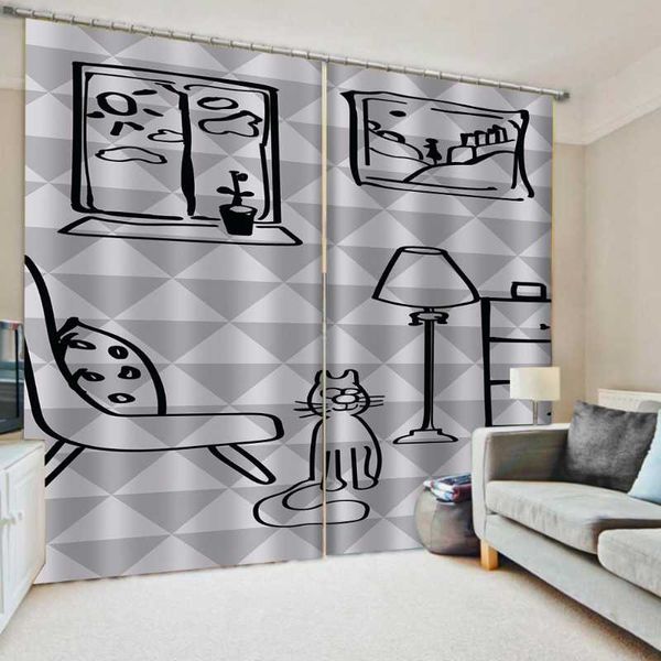 curtain & drapes simple abstract curtains bedroom living room windproof thickening blackout 3d
curtain & drapes simple abstract curtains bedroom living room windproof thickening blackout 3d