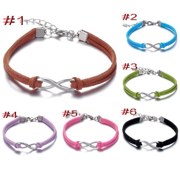 multicolor korean suede fabric cord silver infinity charm bracelet with extension chain, Golden;silver
multicolor korean suede fabric cord silver infinity charm bracelet with extension chain, Golden;silver