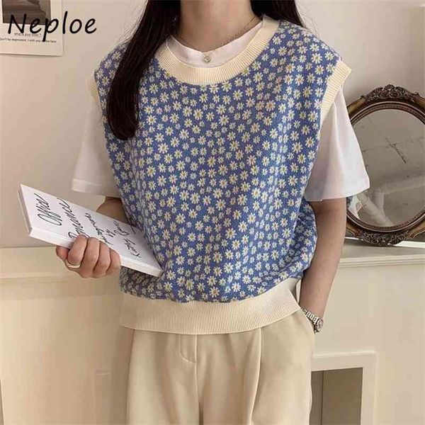 o neck sleeveless shoulder srapless knit vest women vintage print loose tanks femme summer all match 210422, White;black
o neck sleeveless shoulder srapless knit vest women vintage print loose tanks femme summer all match 210422, White;black