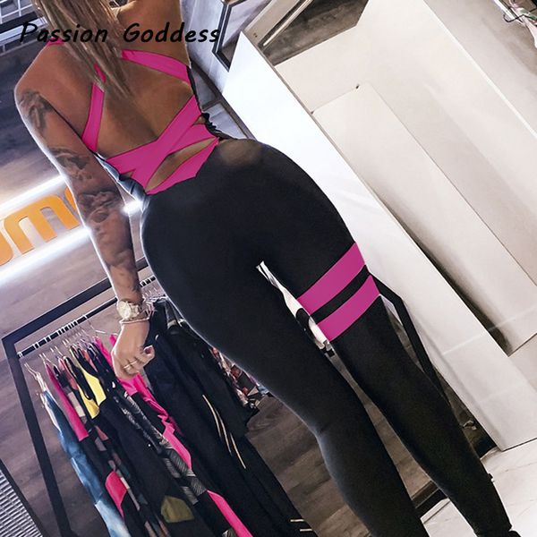 women backless jumpsuits bust pad full bodysuit elastic overalls outfits mujer slim fit bandage fitness jumpsuit rompers, Black;white
women backless jumpsuits bust pad full bodysuit elastic overalls outfits mujer slim fit bandage fitness jumpsuit rompers, Black;white