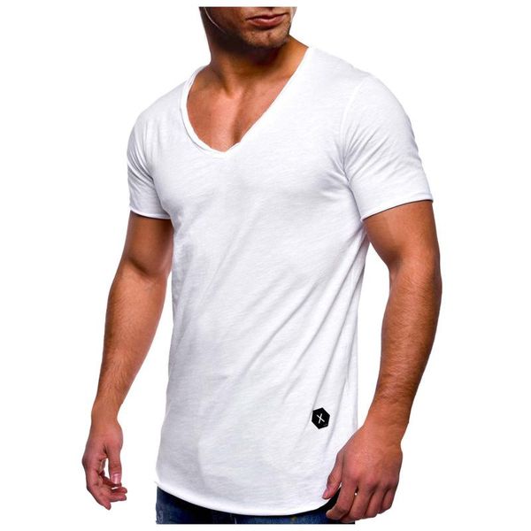 men's t-shirts solid summer tee men t shirt slim fit t-shirt v neck short sleeve soft thin male casual tshirt camisetas hombre, White;black
men's t-shirts solid summer tee men t shirt slim fit t-shirt v neck short sleeve soft thin male casual tshirt camisetas hombre, White;black