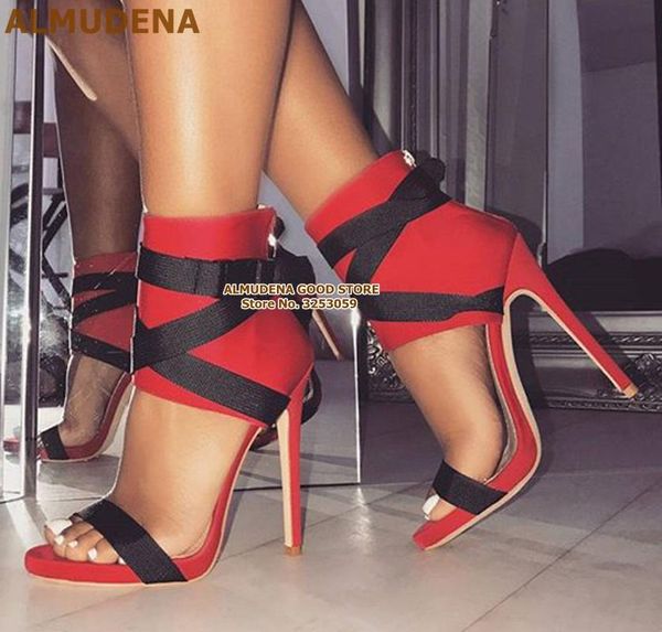 dress shoes almudena bandage buckle strap high heel sandals red white blue mixed color pumps cross strappy patchwork dropship, Black
dress shoes almudena bandage buckle strap high heel sandals red white blue mixed color pumps cross strappy patchwork dropship, Black