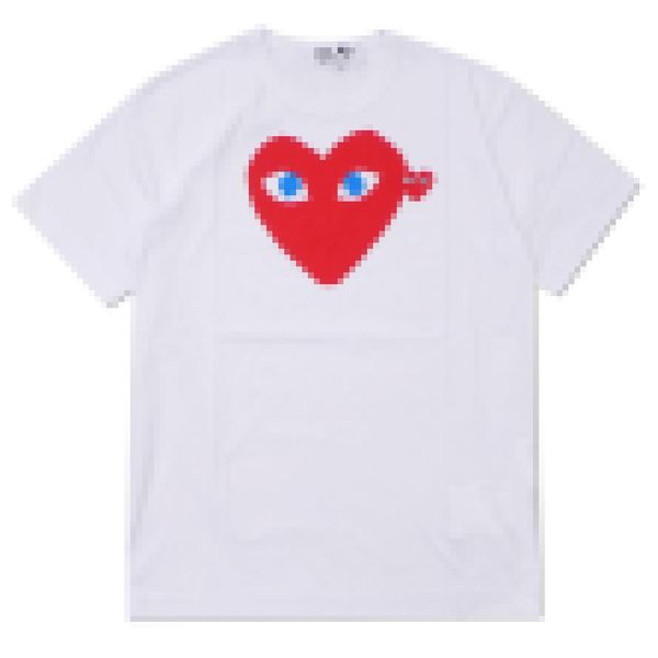 com men women blue new play cdg embroidered double heart short sleeve t-shirts embroidery red heart tee, White
com men women blue new play cdg embroidered double heart short sleeve t-shirts embroidery red heart tee, White