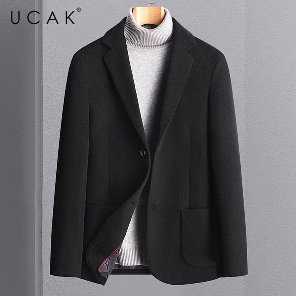 men's suits & blazers ucak brand arrival streetwear men masculino and suit jackets male slim fit business casual striped blazer coat u8, White;black
men's suits & blazers ucak brand arrival streetwear men masculino and suit jackets male slim fit business casual striped blazer coat u8, White;black