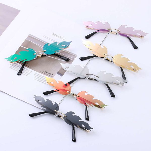 fashionable sun frames designer men fire flame women wholesale rimless wave sun -fashion glasses uv 400 eyewear trending narrow sunglasses s, Black
fashionable sun frames designer men fire flame women wholesale rimless wave sun -fashion glasses uv 400 eyewear trending narrow sunglasses s, Black