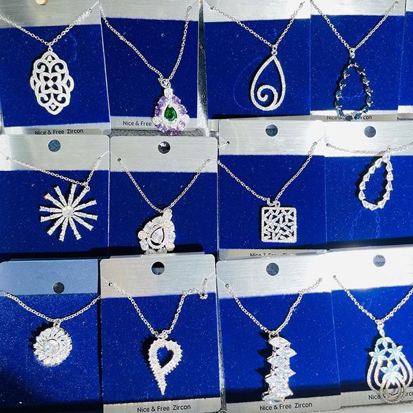 pendant necklaces 10 pcs/lot mixed various designs large size cubic zirconia women jewelry factory wholesale, Silver
pendant necklaces 10 pcs/lot mixed various designs large size cubic zirconia women jewelry factory wholesale, Silver