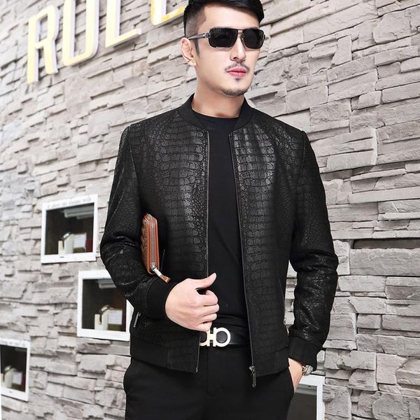 men's leather & faux short men genuine jacket real sheepskin coat casual mens jackets spring chaqueta cuero hombre w28926 pph522, Black
men's leather & faux short men genuine jacket real sheepskin coat casual mens jackets spring chaqueta cuero hombre w28926 pph522, Black