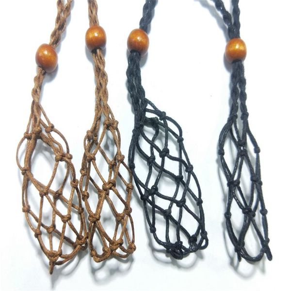 pendant necklaces natural quartz crystal chakra point healing stone net bag necklace cord fish netted indians amulets empty holder, Silver
pendant necklaces natural quartz crystal chakra point healing stone net bag necklace cord fish netted indians amulets empty holder, Silver