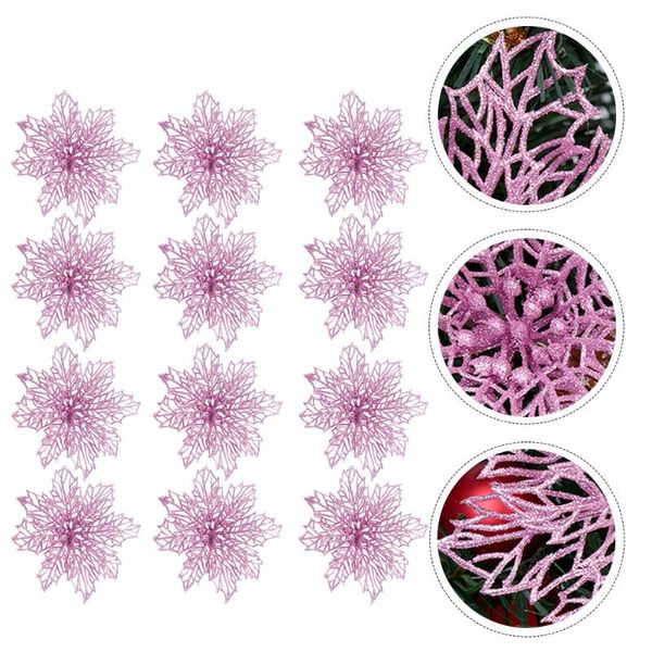 decorative flowers & wreaths 12pcs christmas artificial flower ornament glitter pendant hanging decor
decorative flowers & wreaths 12pcs christmas artificial flower ornament glitter pendant hanging decor