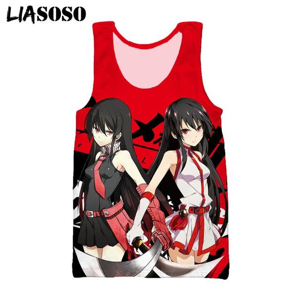 men' tank liasoso japanese anime akame ga kill men women harajuku streetwear vintage summer sleeveless vest, White;black
men' tank liasoso japanese anime akame ga kill men women harajuku streetwear vintage summer sleeveless vest, White;black
