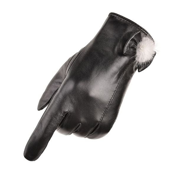 elegant mink ball women's sheepskin gloves repair cold proof plush warm riding driving outdoor wind, Black
elegant mink ball women's sheepskin gloves repair cold proof plush warm riding driving outdoor wind, Black