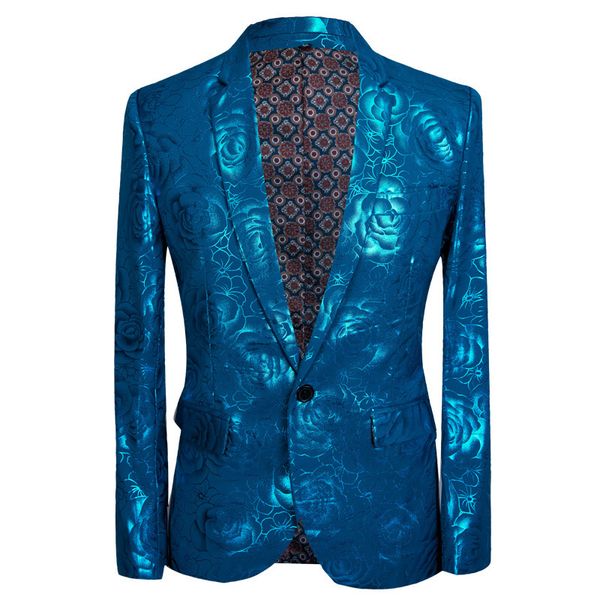 men's suits & blazers pyjtrl set of bright blue male print pieces, slim wedding fit singer's clothes khuz, White;black
men's suits & blazers pyjtrl set of bright blue male print pieces, slim wedding fit singer's clothes khuz, White;black