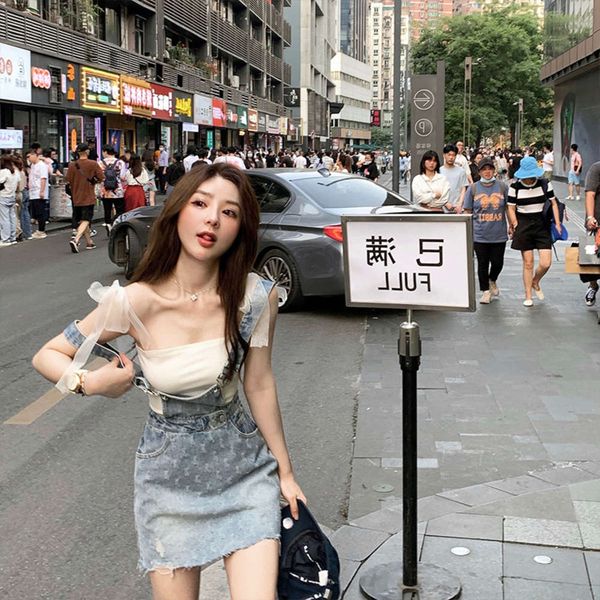 casual dress shopkeeper's private clothes zui love strap skirt / design in summer, Black;gray
casual dress shopkeeper's private clothes zui love strap skirt / design in summer, Black;gray