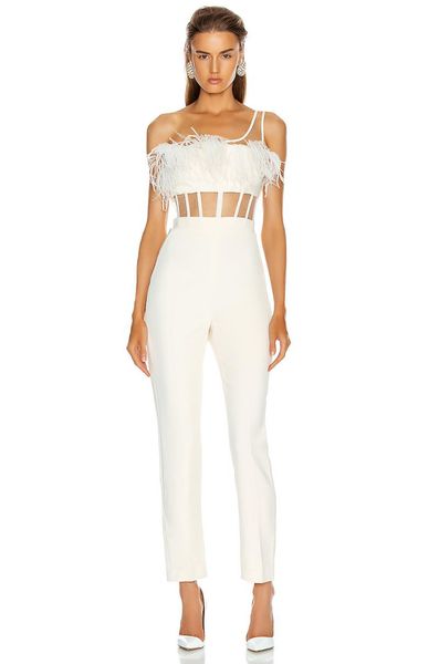 women's jumpsuits & rompers 2021 arrival women white feathers bandage jumpsuit summer wholesale, Black;white
women's jumpsuits & rompers 2021 arrival women white feathers bandage jumpsuit summer wholesale, Black;white