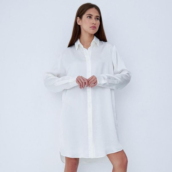 women's sleepwear restve white women robes turn down collar long sleeve home robe satin female casual solid bathrobe summer 2021 shirt, Black;red
women's sleepwear restve white women robes turn down collar long sleeve home robe satin female casual solid bathrobe summer 2021 shirt, Black;red