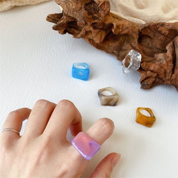 bohemian colorful transparent acrylic resin ring for women irregular geometric square wedding engagement rings trend jewelry, Silver
bohemian colorful transparent acrylic resin ring for women irregular geometric square wedding engagement rings trend jewelry, Silver