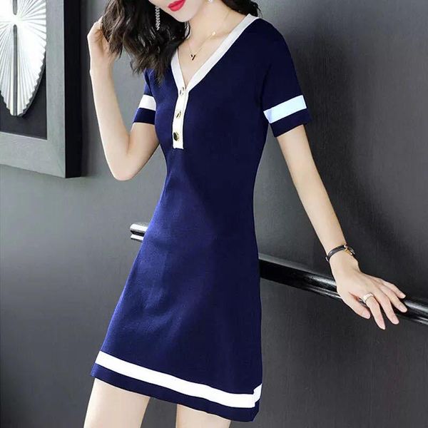 women's spring summer dress v-neck button short sleeve knitted tassel elegant casual 3383 dresses, Black;gray
women's spring summer dress v-neck button short sleeve knitted tassel elegant casual 3383 dresses, Black;gray