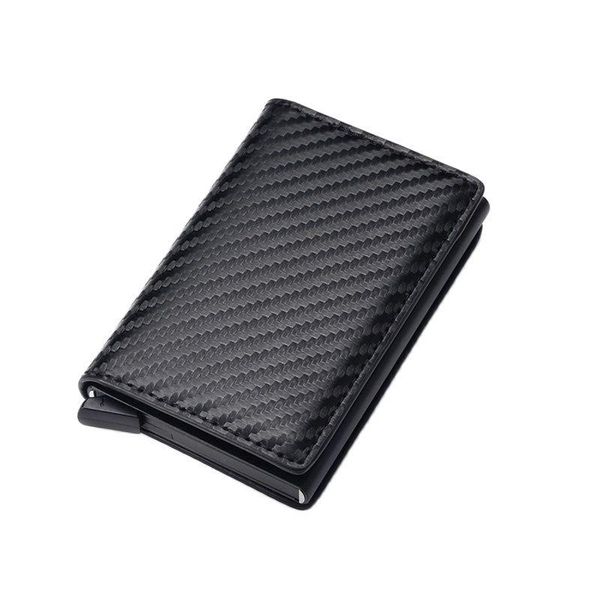 card holders 2021 carbon fiber blocking men's holder leather bank wallet case cardholder protection purse for women, Brown;gray
card holders 2021 carbon fiber blocking men's holder leather bank wallet case cardholder protection purse for women, Brown;gray