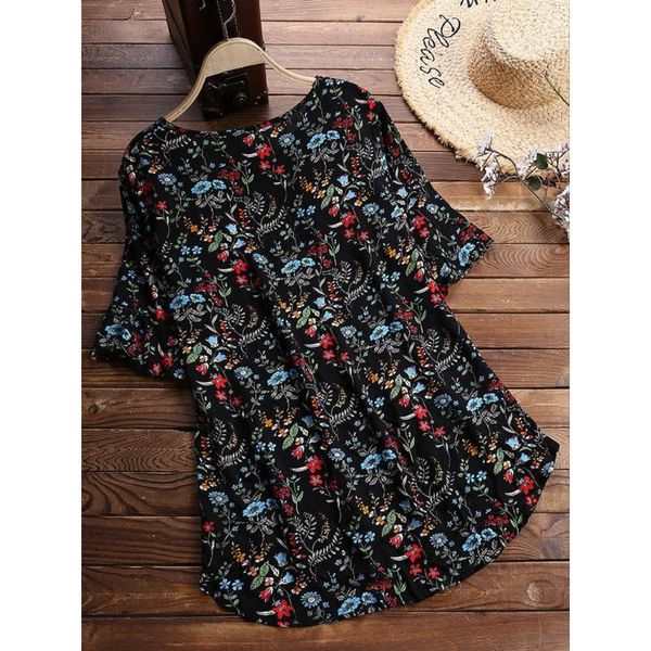women's blouses & shirts elegant womens casual plus size loose linen sleeve print button tanic shirt blouse blusas femininas de verao, White
women's blouses & shirts elegant womens casual plus size loose linen sleeve print button tanic shirt blouse blusas femininas de verao, White
