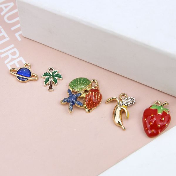 diy jewelry findings gold tone plated oil drop saturn coconut tree sea star fruit strawberry pendant earring charms, Bronze;silver
diy jewelry findings gold tone plated oil drop saturn coconut tree sea star fruit strawberry pendant earring charms, Bronze;silver