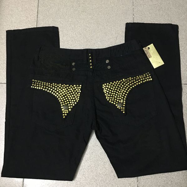 mens robin rock revival jeans with golden crystal studs denim pants designer trousers wing clips jean size 30-42, Blue
mens robin rock revival jeans with golden crystal studs denim pants designer trousers wing clips jean size 30-42, Blue