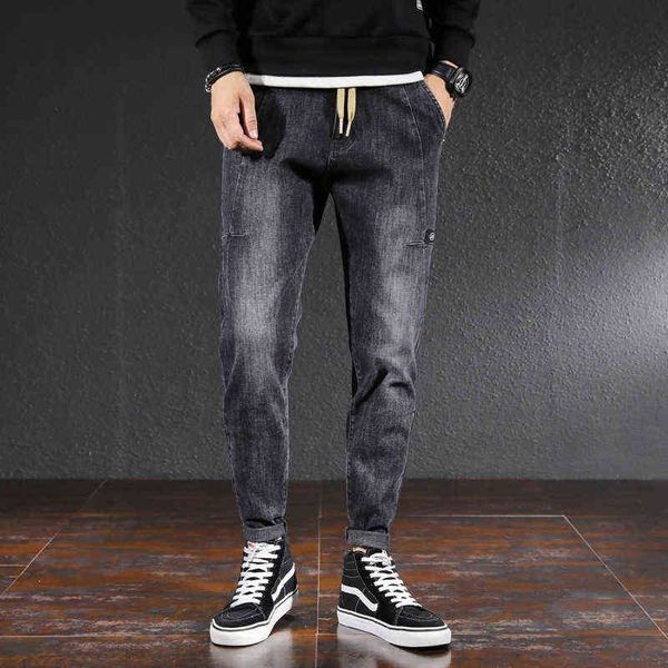 men's jeans autumn 2021 korean small leg drawstring elastic waist friendly men's jeans, Blue
men's jeans autumn 2021 korean small leg drawstring elastic waist friendly men's jeans, Blue