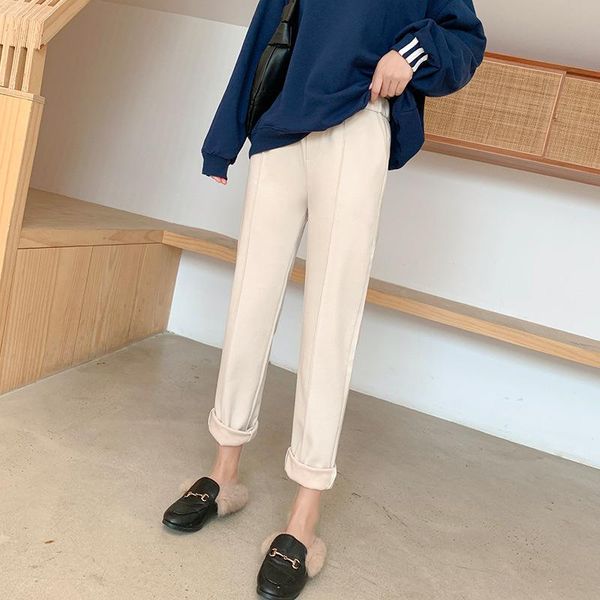 in2it winter thicken women pencil pants plus size wool female autumn high waist loose trousers mujer pantalones women's & capris, Black;white
in2it winter thicken women pencil pants plus size wool female autumn high waist loose trousers mujer pantalones women's & capris, Black;white