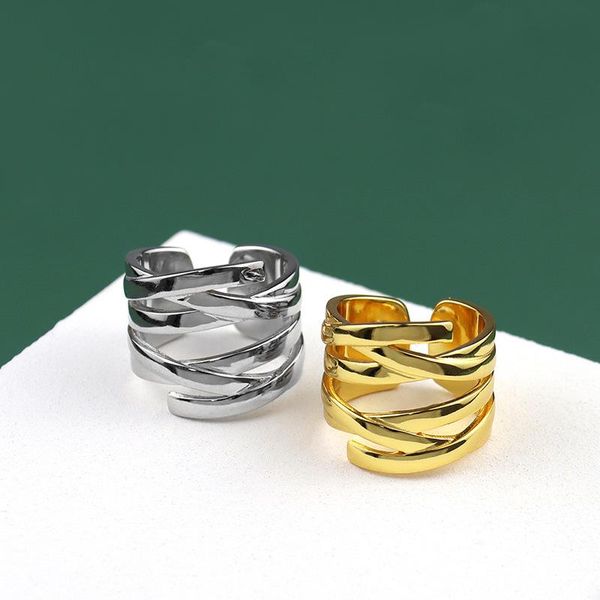 creative multi-layer winding retro ring 925 silver temperament simple opening adjustment cluster rings, Golden;silver
creative multi-layer winding retro ring 925 silver temperament simple opening adjustment cluster rings, Golden;silver
